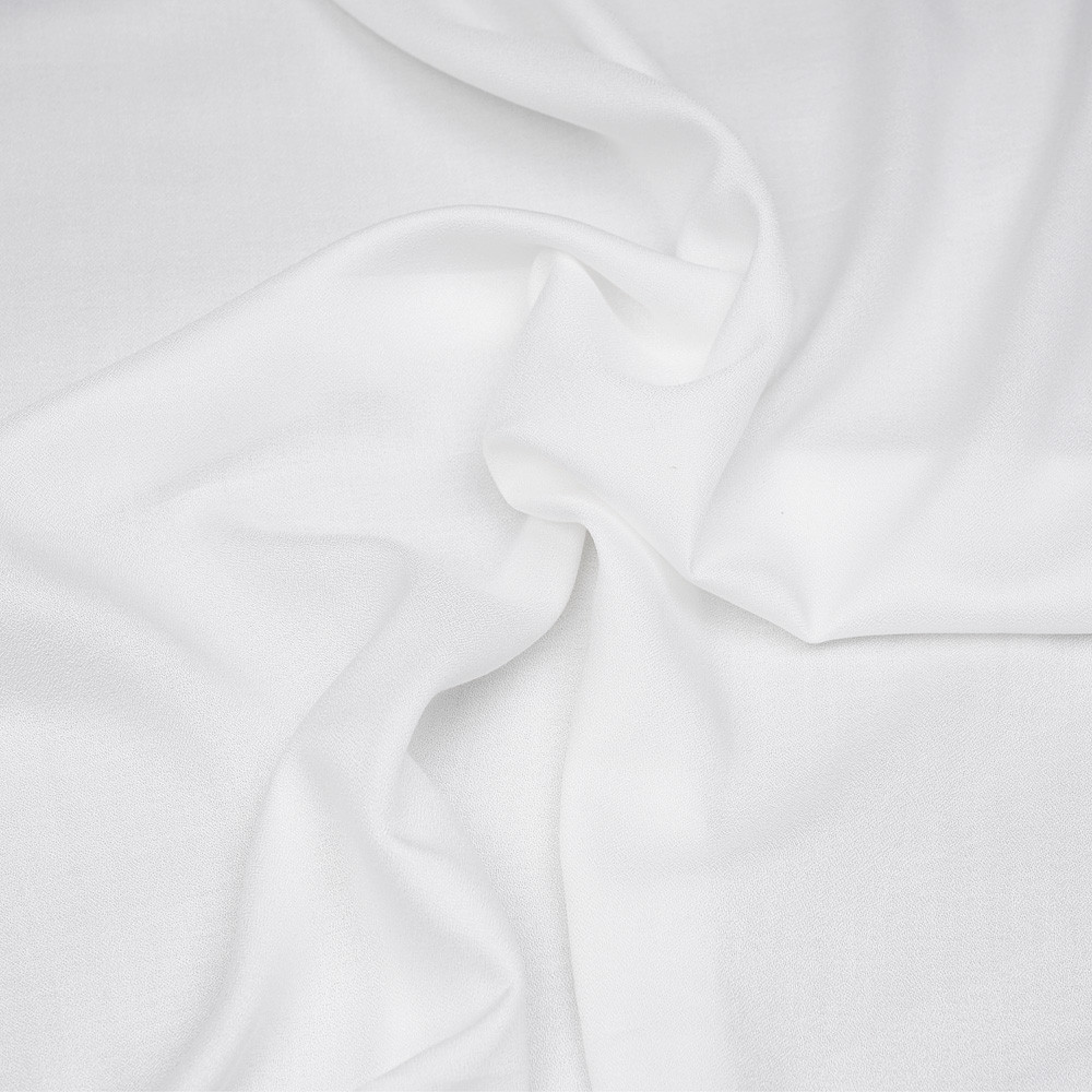 Tissu crêpe proviscose blanc - pretty mercerie - mercerie en ligne