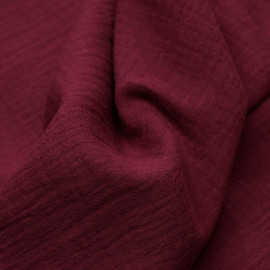 tissu double gaze de coton rumba red  - pretty mercerie - mercerie en ligne