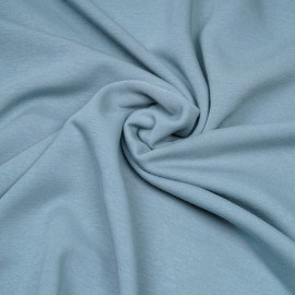 Tissu sweat gratté stone blue  - pretty mercerie - mercerie en ligne
