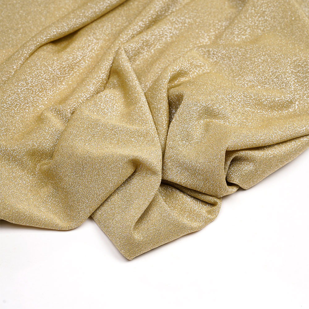 Tissu maillot de bain gold fil lurex argent - pretty mercerie - mercerie en ligne