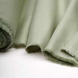 Tissu lin et viscose vert celadon - pretty mercerie - mercerie en ligne