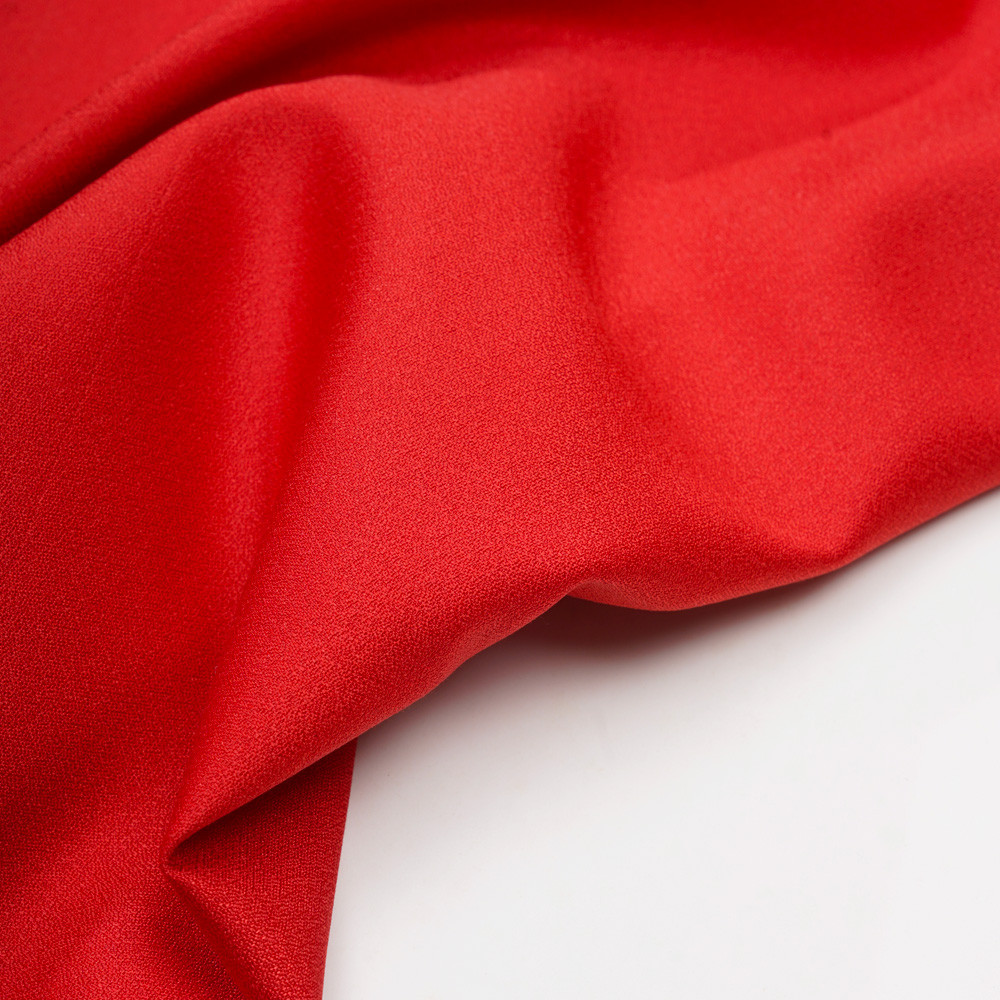 Tissu crêpe rouge - Pretty Mercerie - mercerie en ligne
