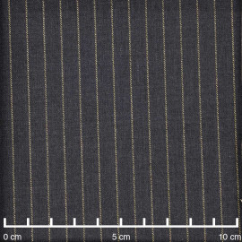 Tissu flanelle gris anthracite à motif rayure fil lurex or  - pretty mercerie - mercerie en ligne