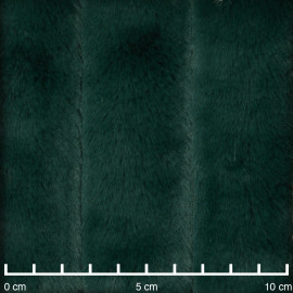 Tissu fausse fourrure vert foncé à rayures verticales - pretty mercerie - mercerie en ligne
