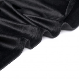 Tissu velours ras noir - Pretty Mercerie - mercerie en ligne