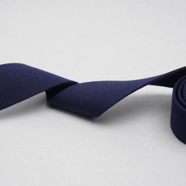 ruban élastique polyester recyclé bleu marine tricoté | pretty mercerie | mercerie en ligne