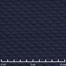 Tissu matelassé bleu marine à motif petits carreaux | Pretty Mercerie | mercerie en ligne
