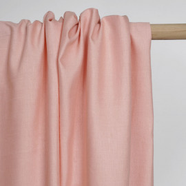 Tissu lin et viscose rose blush | Pretty Mercerie | mercerie en ligne