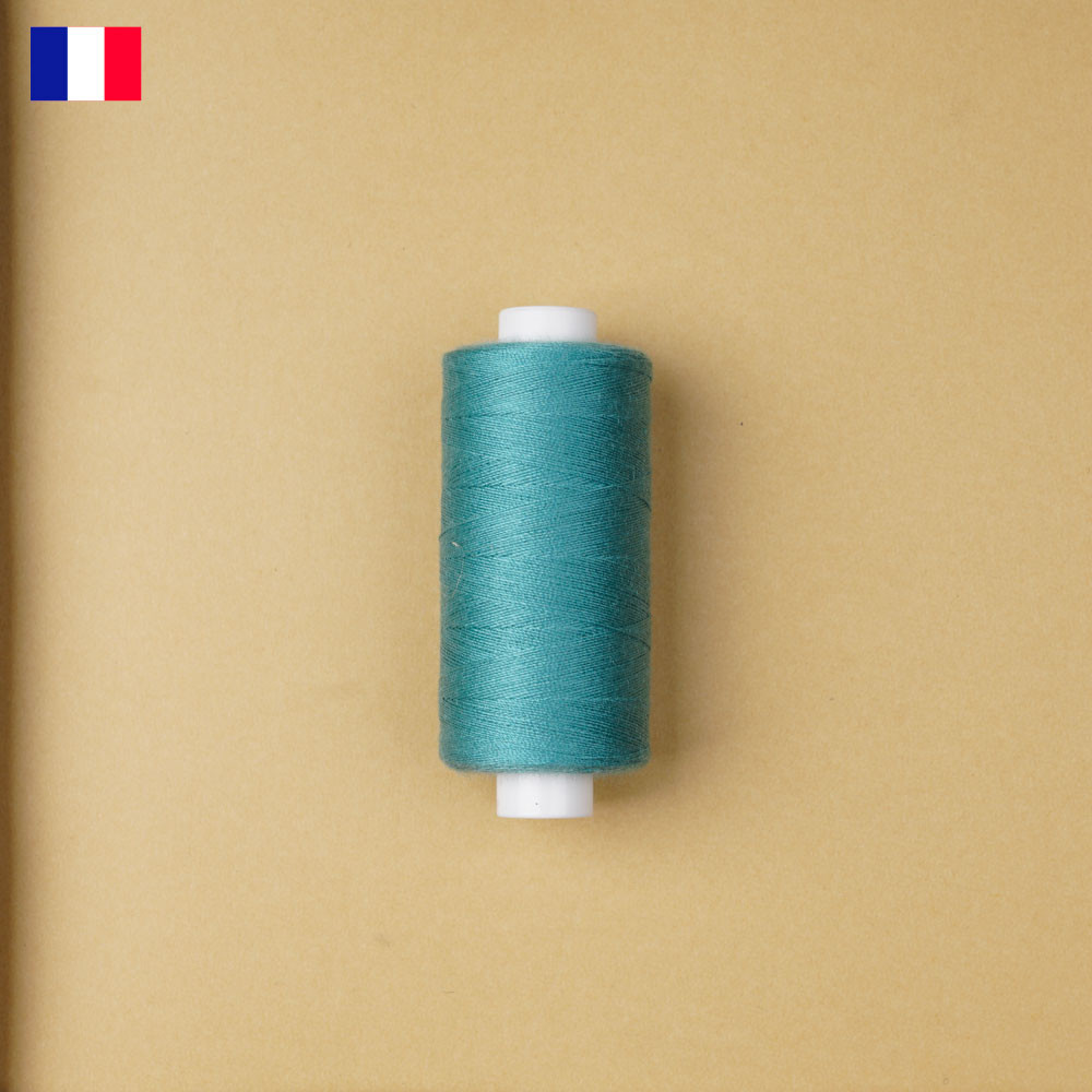 Fil à coudre bleu canard ténacité 500 m | fabrication française | pretty Mercerie | Mercerie en ligne