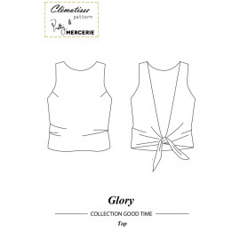 Top Glory PDF| Patron de couture top  noué dans le dos au format PDF Pretty Mercerie | mercerie en ligne