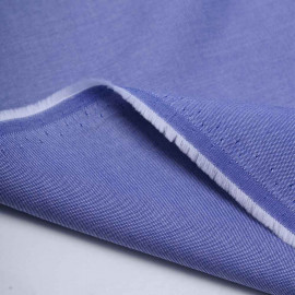 Tissu coton oxford blanc et bleu marine | Pretty Mercerie | mercerie en ligne