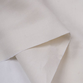 Tissu coton oxford beige et blanc | Pretty Mercerie | mercerie en ligne