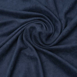 Tissu suédine bleu insignia | Pretty Mercerie | mercerie en ligne