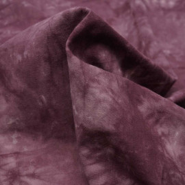 Tissu coton tie and dye violet et blanc / pretty mercerie / mercerie en ligne