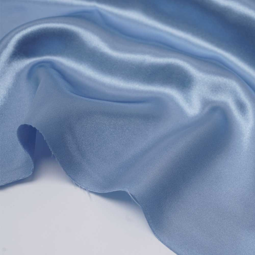 Tissu doublure satin polyester bleu ciel | pretty mercerie | mercerie en ligne