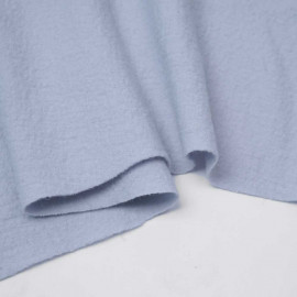 Tissu drap de laine bouillie bleu lavande | pretty mercerie | mercerie en ligne