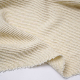 Tissu coton nid d'abeille écru | Pretty Mercerie | mercerie en ligne