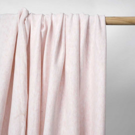 Tissu viscose pilou-pilou rose pastel chiné | Pretty Mercerie | mercerie en ligne