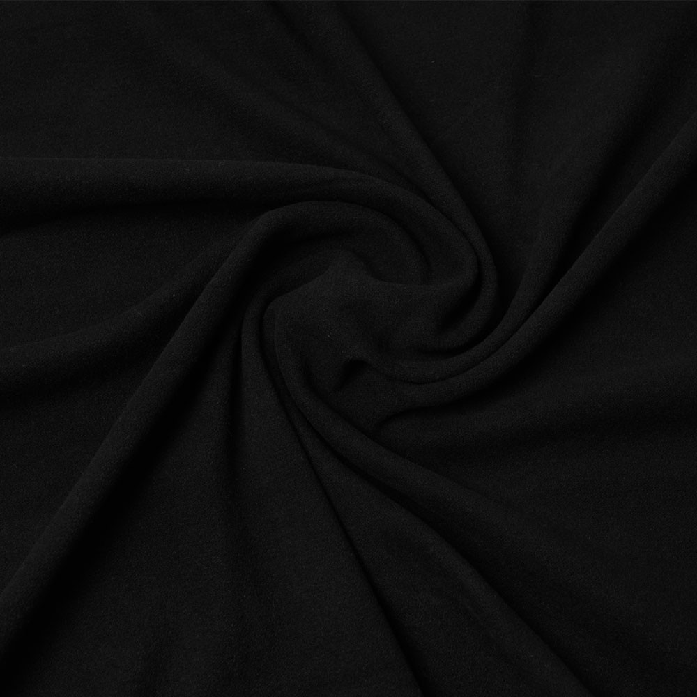 Tissu viscose pilou-pilou noir | Pretty Mercerie | mercerie en ligne