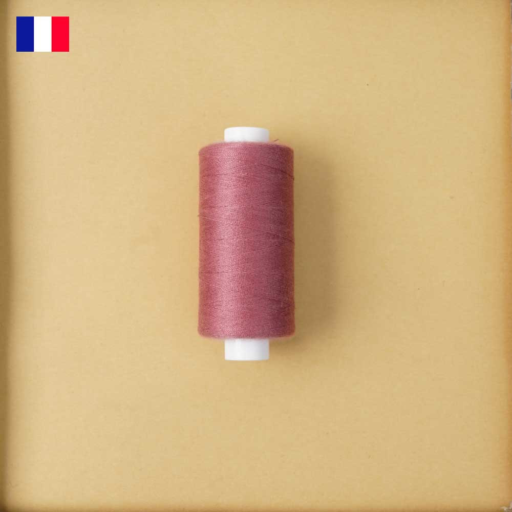 Fil à coudre rose garnet ténacité 500 m | fabrication française | Pretty Mercerie | mercerie en ligne
