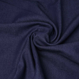 Tissu denim stretch bleu brut à doublure polaire noir | Pretty Mercerie | Mercerie en ligne