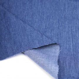Tissu coton chambray bleu marine | Pretty Mercerie | mercerie en ligne