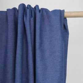 Tissu coton chambray lourd bleu marine | Pretty Mercerie | mercerie en ligne