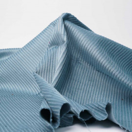 Tissu velours côtelé coton blue stone | Pretty Mercerie | mercerie en ligne