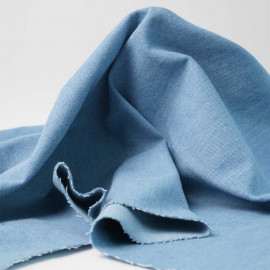 Tissu toile denim stretch bleu clair | pretty Mercerie | mercerie en ligne