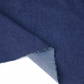 Tissu toile denim stretch bleu brut | pretty Mercerie | mercerie en ligne