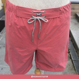 Tissu maillot de bain homme rose corail  | Pretty Mercerie | mercerie en ligne