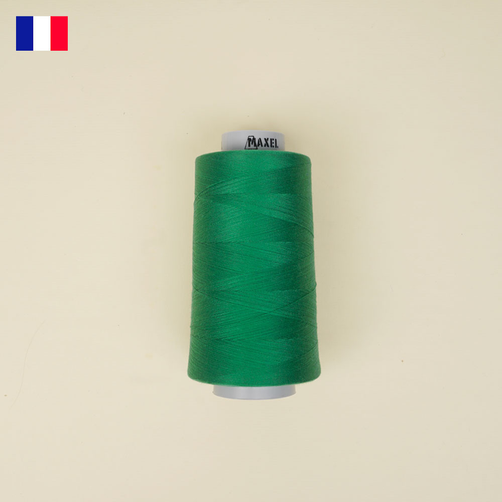 Cône de fil à coudre vert sapin haute ténacité 5000 m | fabrication française | pretty mercerie | mercerie en ligne