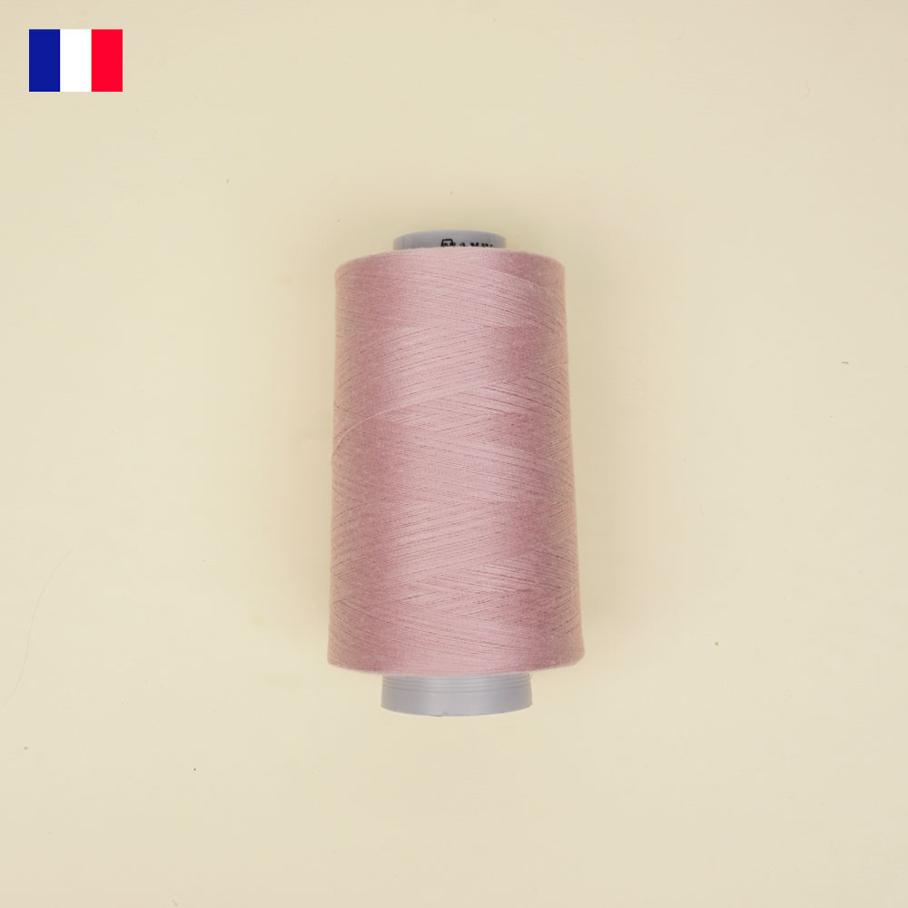 Cône de fil à coudre rose blush haute ténacité 5000 m | fabrication française | pretty mercerie | mercerie en ligne