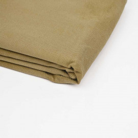 Tissu piqué de coton effet velours beige stretch | pretty mercerie | mercerie en ligne