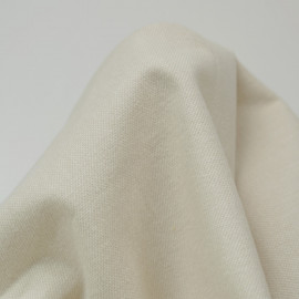 Tissu coton tissé à motif zig zag - crème