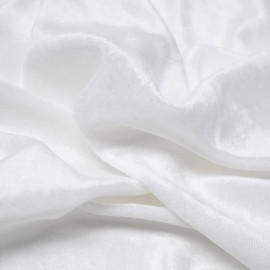 Tissu velours de bambou Oeko-Tex et de coton bio blanc | Pretty Mercerie | mercerie en ligne