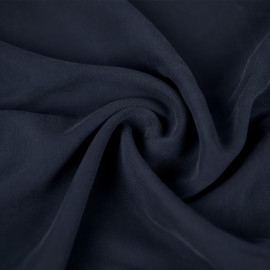 Tissu viscose uni Bergamote effet de peau de pêche - Bleu foncé