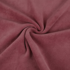 Tissu nicky jersey velours uni - rose foncé