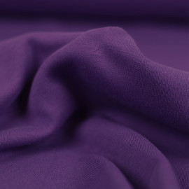 Tissu jersey maille tricoté de coton uni peigné - Violet