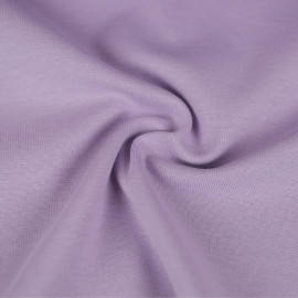 Tissu jersey maille tricoté bord-côte tubulaire - mauve