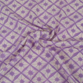 Tissu viscose Prisme à motif graphique tie and dye - Violet