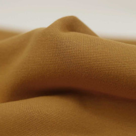 Tissu jersey maille tricoté ( ou bord-côte ) honey mustard