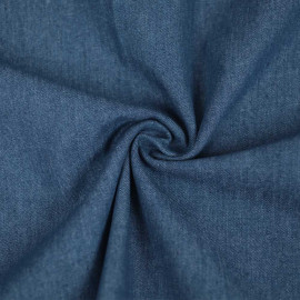 Tissu denim de coton washed 240gr - Bleu clair