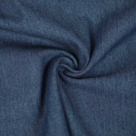 Tissu denim de coton washed 240gr - Bleu foncé