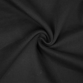Tissu denim tricoté de coton stretch - Noir