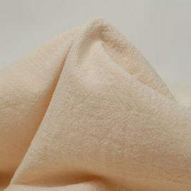 Tissu coton brut lavé effet vintage uni - Écru
