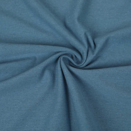 Tissu jersey de coton recyclé et coton vierge - dusty blue