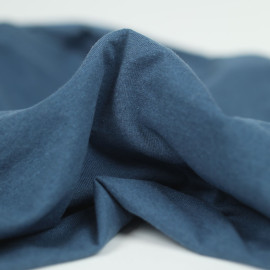 Tissu jersey fine côte de coton recyclé bleu heaven