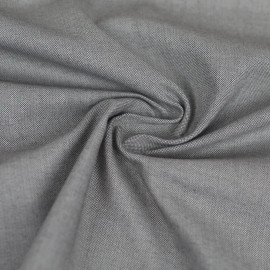 Tissu coton oxford blanc et brun