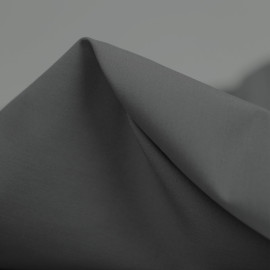 Tissu toile poly-coton uni - gris souris